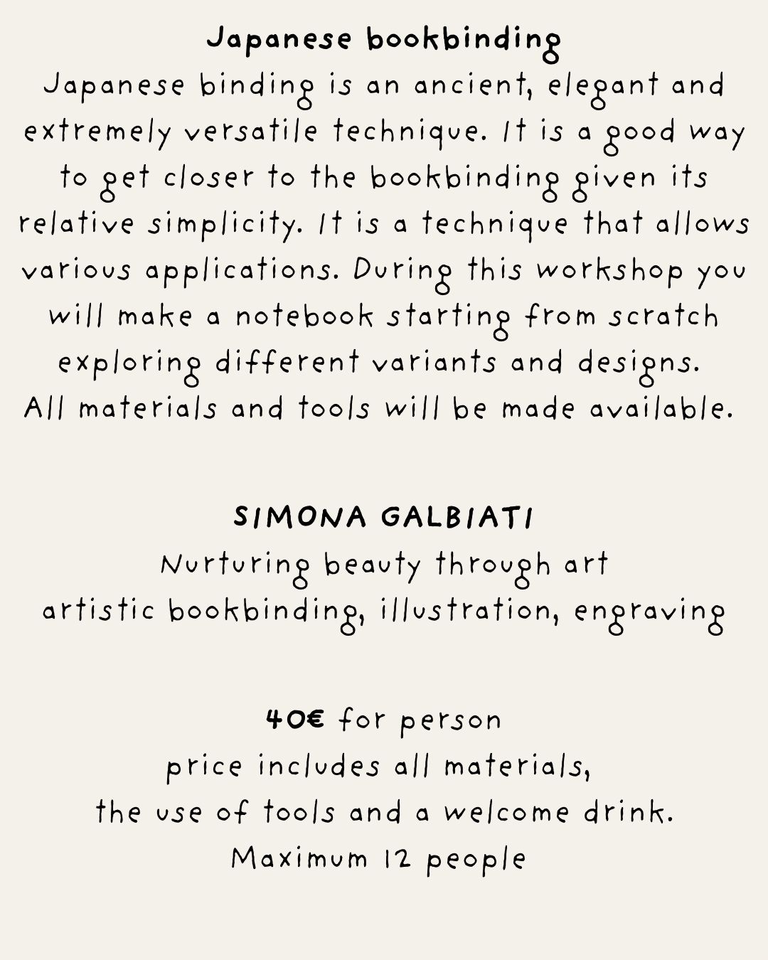 Artisans in Ditta - Japanese Bookbinding with Simona Galbiati