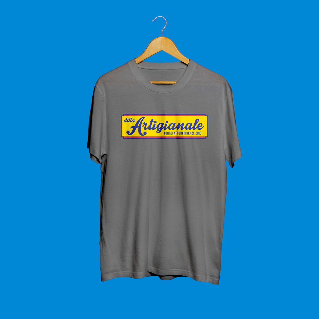 T-SHIRT Grigio con Logo Ditta - UOMO